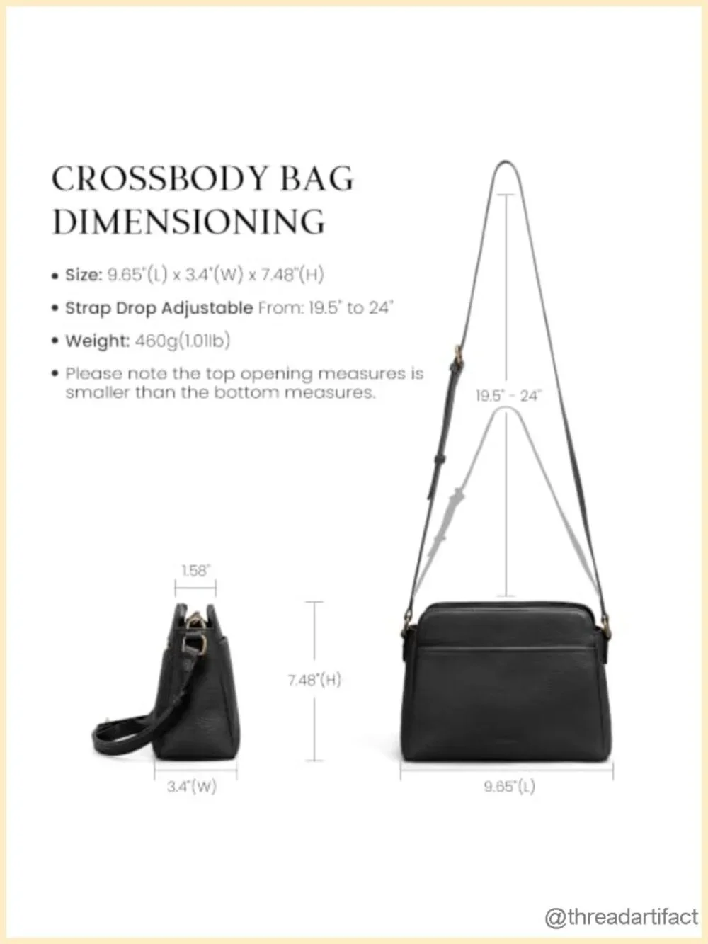 Genuine Leather Anti-theft Crossbody Bag with RFID Card Slots